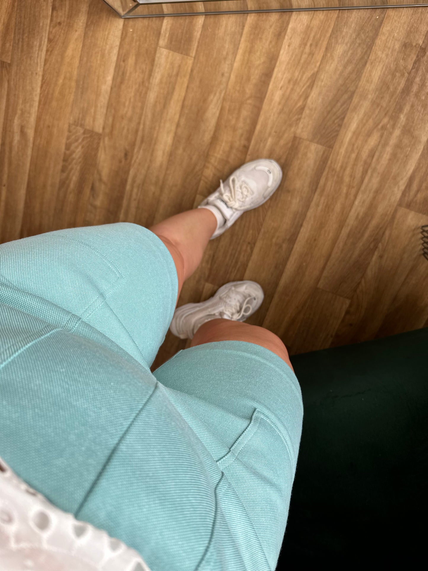 ICHI Kate Pique Shorts Nile Blue