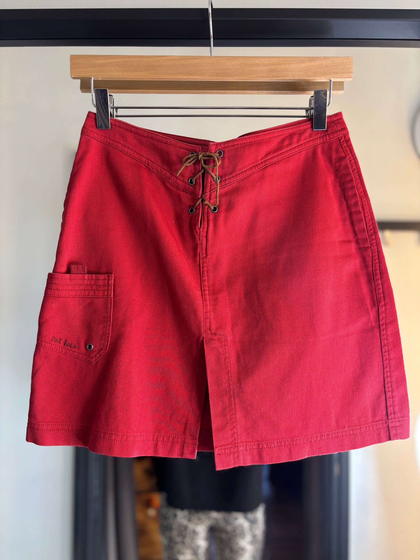 PRELOVED Fat Face Red Skirt Size 8