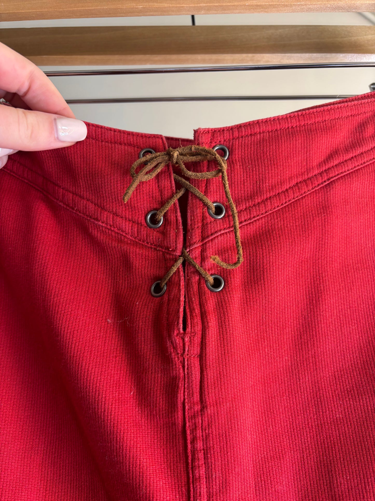 PRELOVED Fat Face Red Skirt Size 8