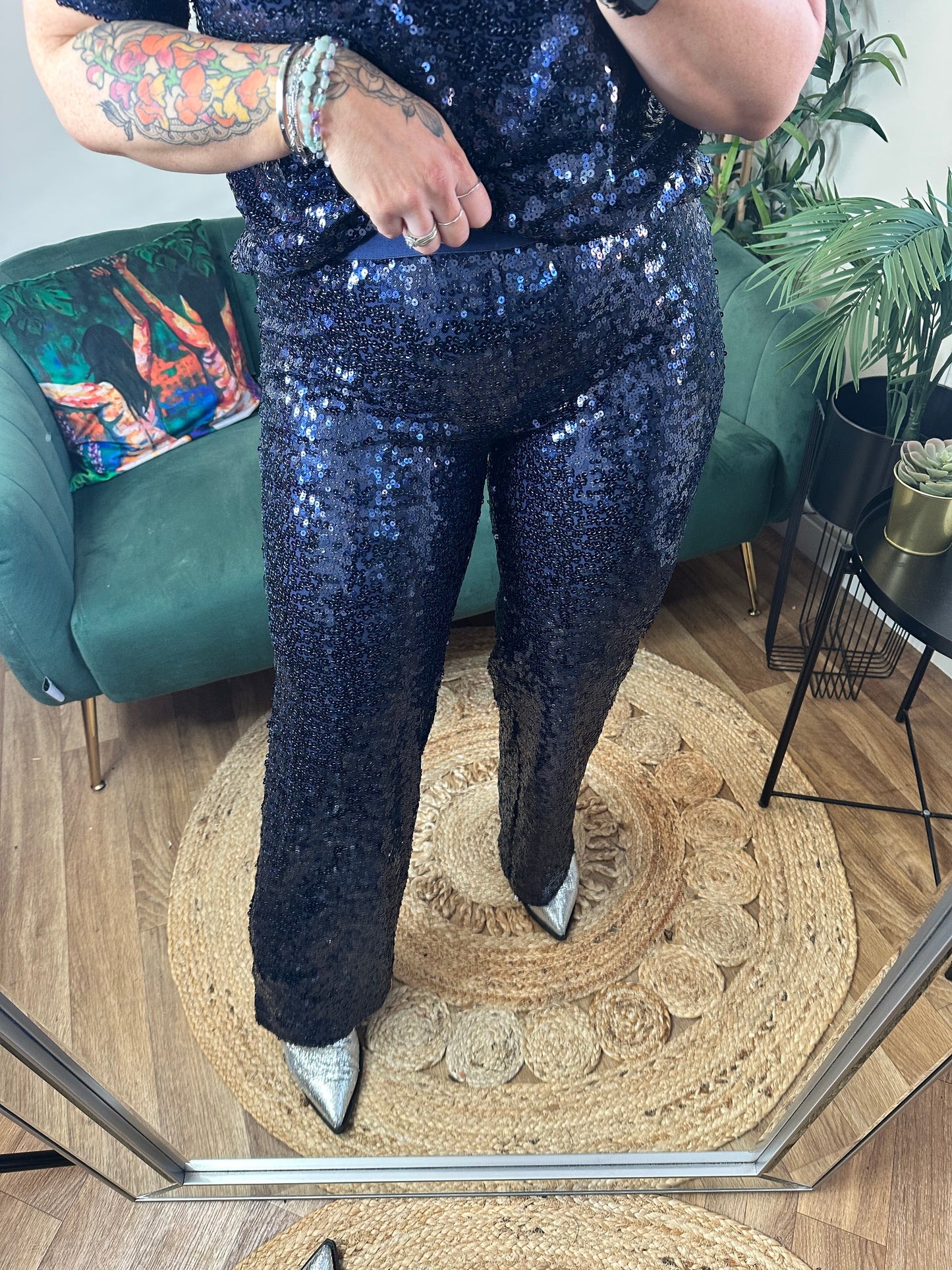 YEST Engeltje Essential Trousers Marine Blue