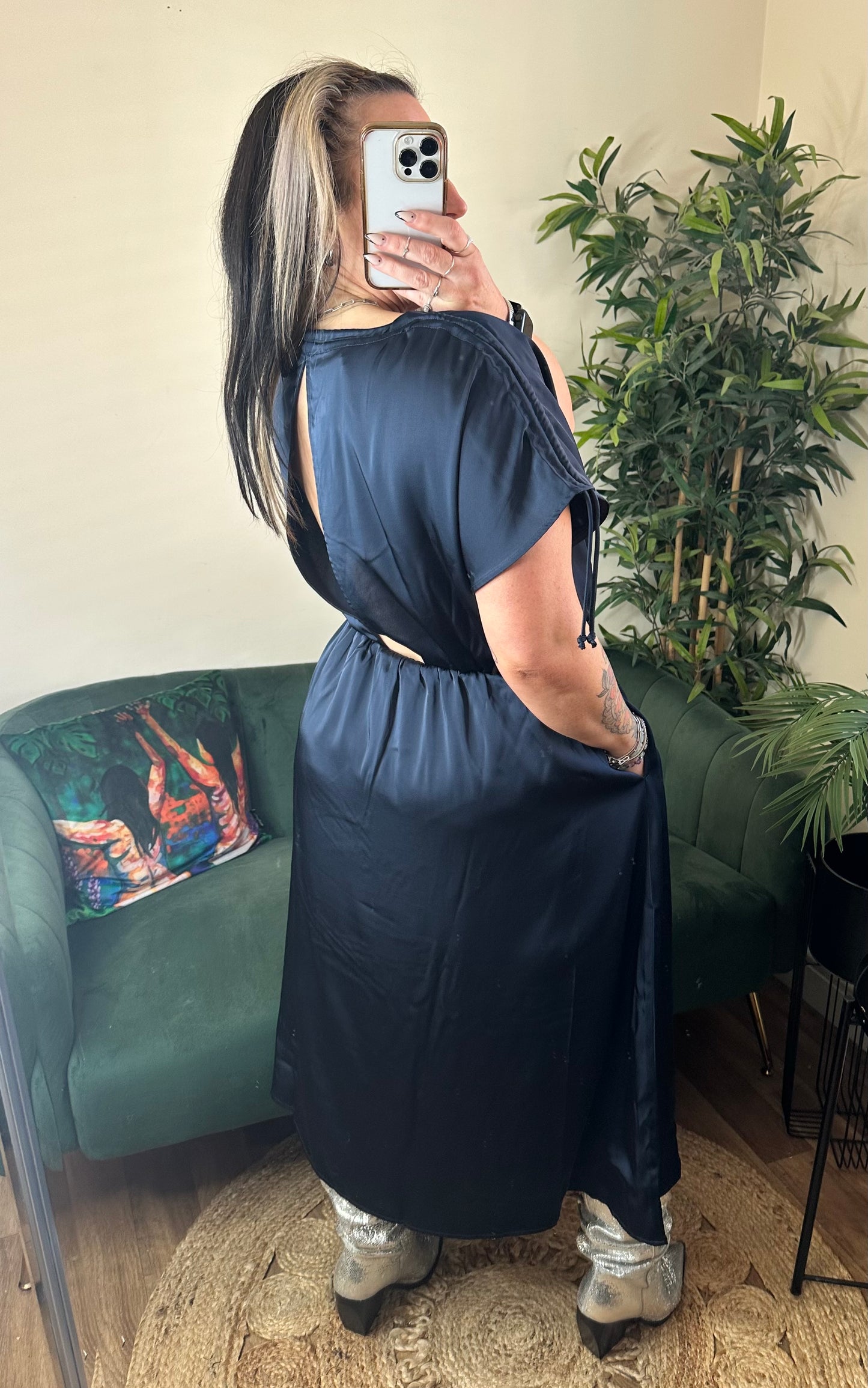 YEST Paulette Dress Dark Blue