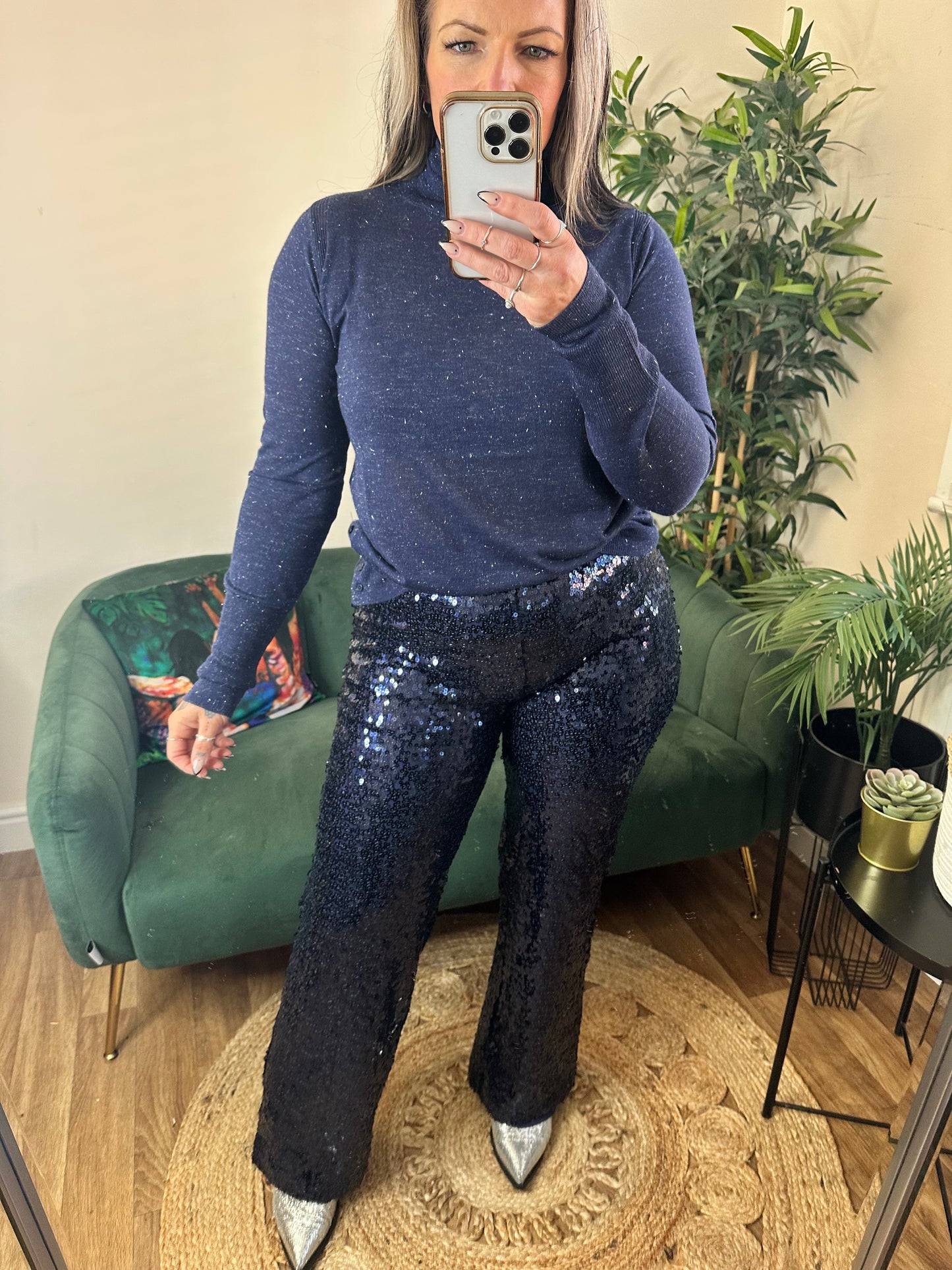 YEST Engeltje Essential Trousers Marine Blue