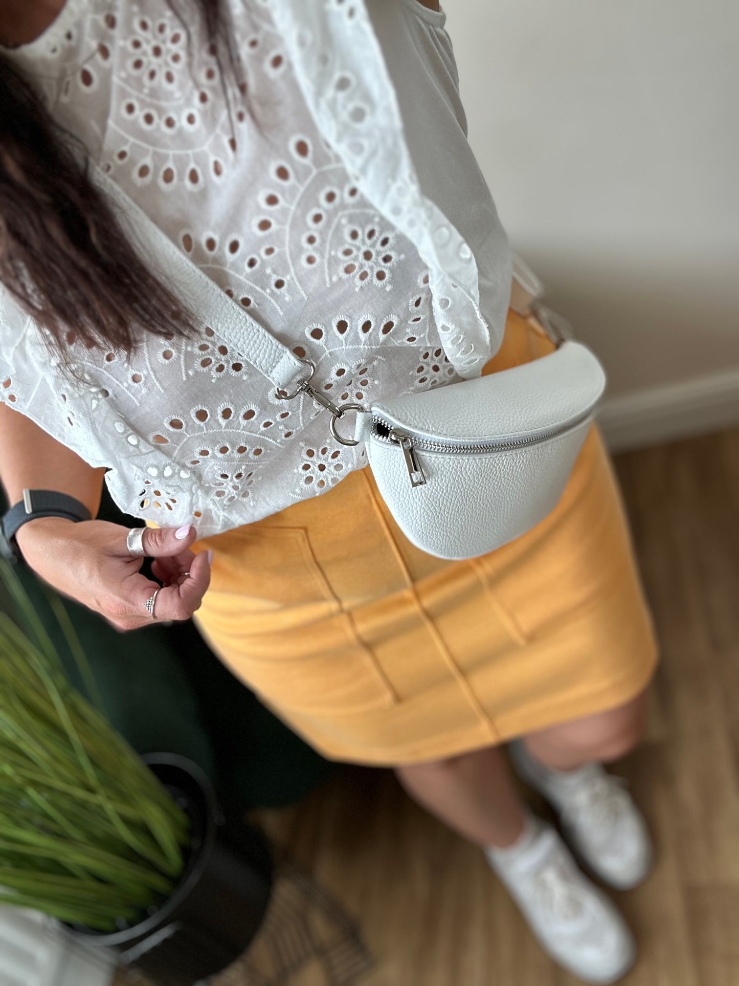 ICHI Kate Pique Skirt Radiant Yellow