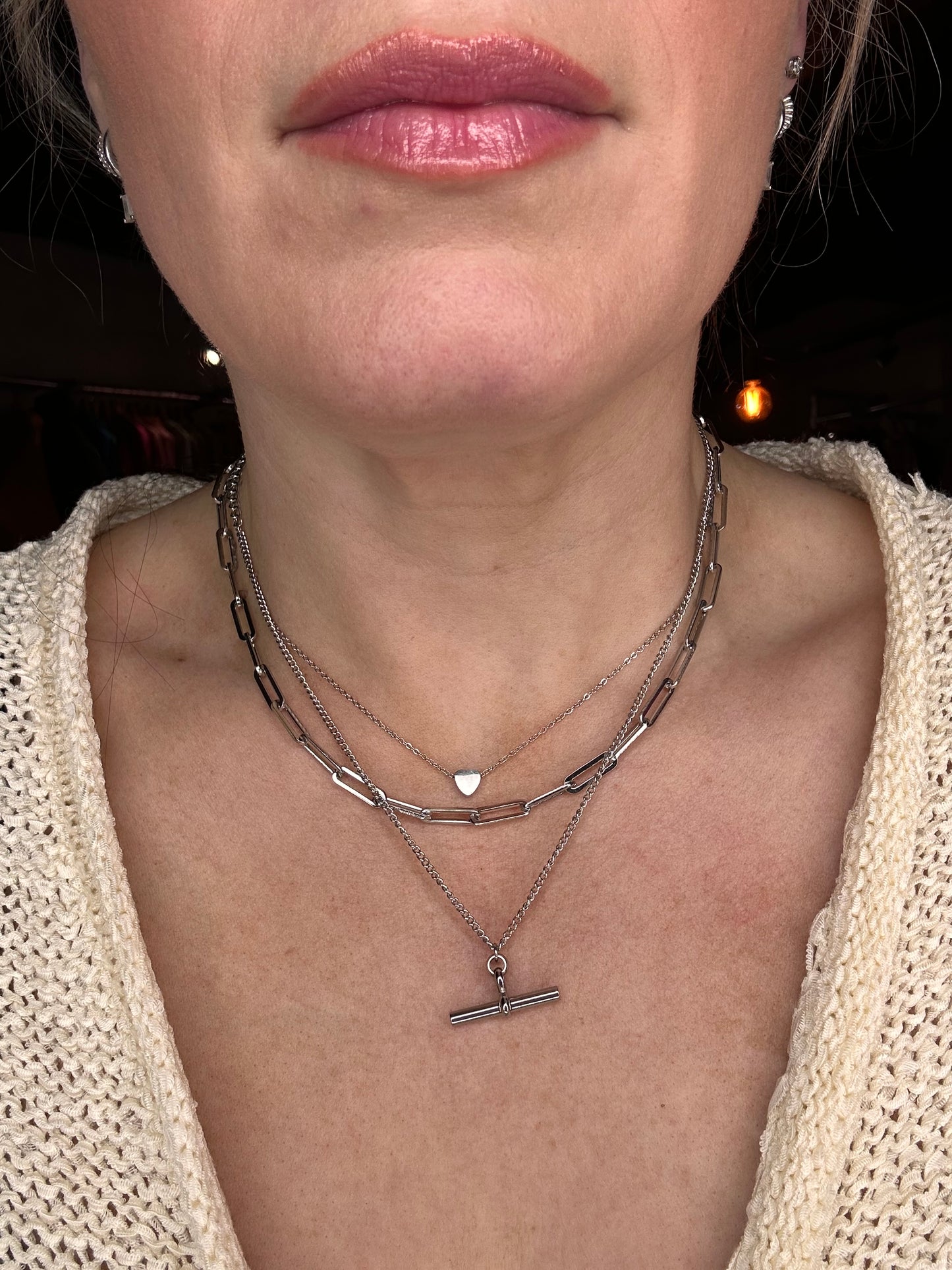 MISGRACEFUL Mini Heart Necklace Silver