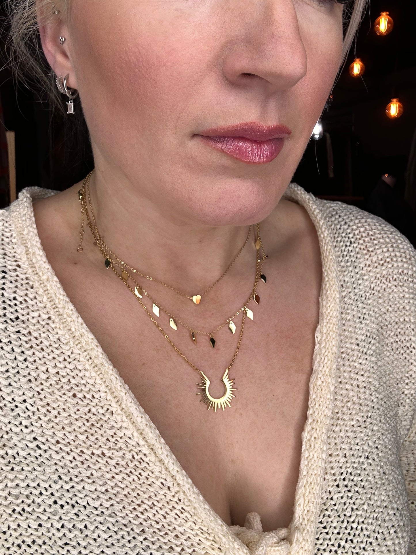 MISGRACEFUL Sunburst Necklace Gold