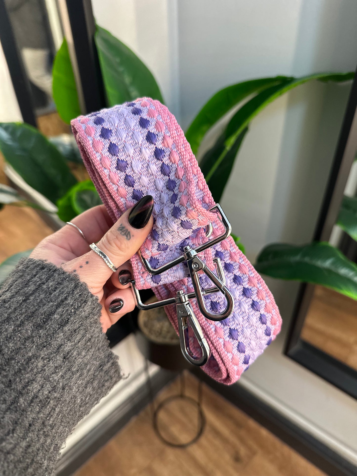Woven Bag Strap Tapestry Lilac/Pink/Purple