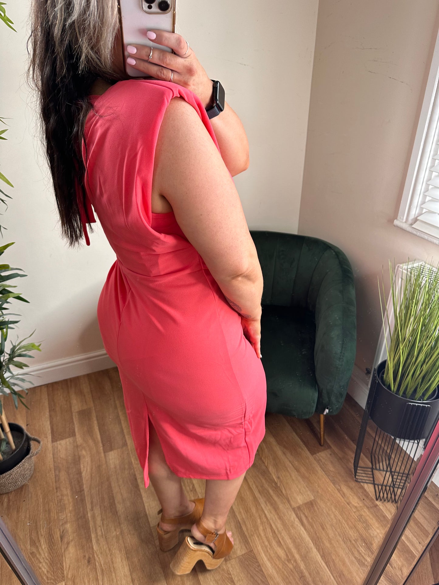 ICHI Katine Dress Calypso Coral