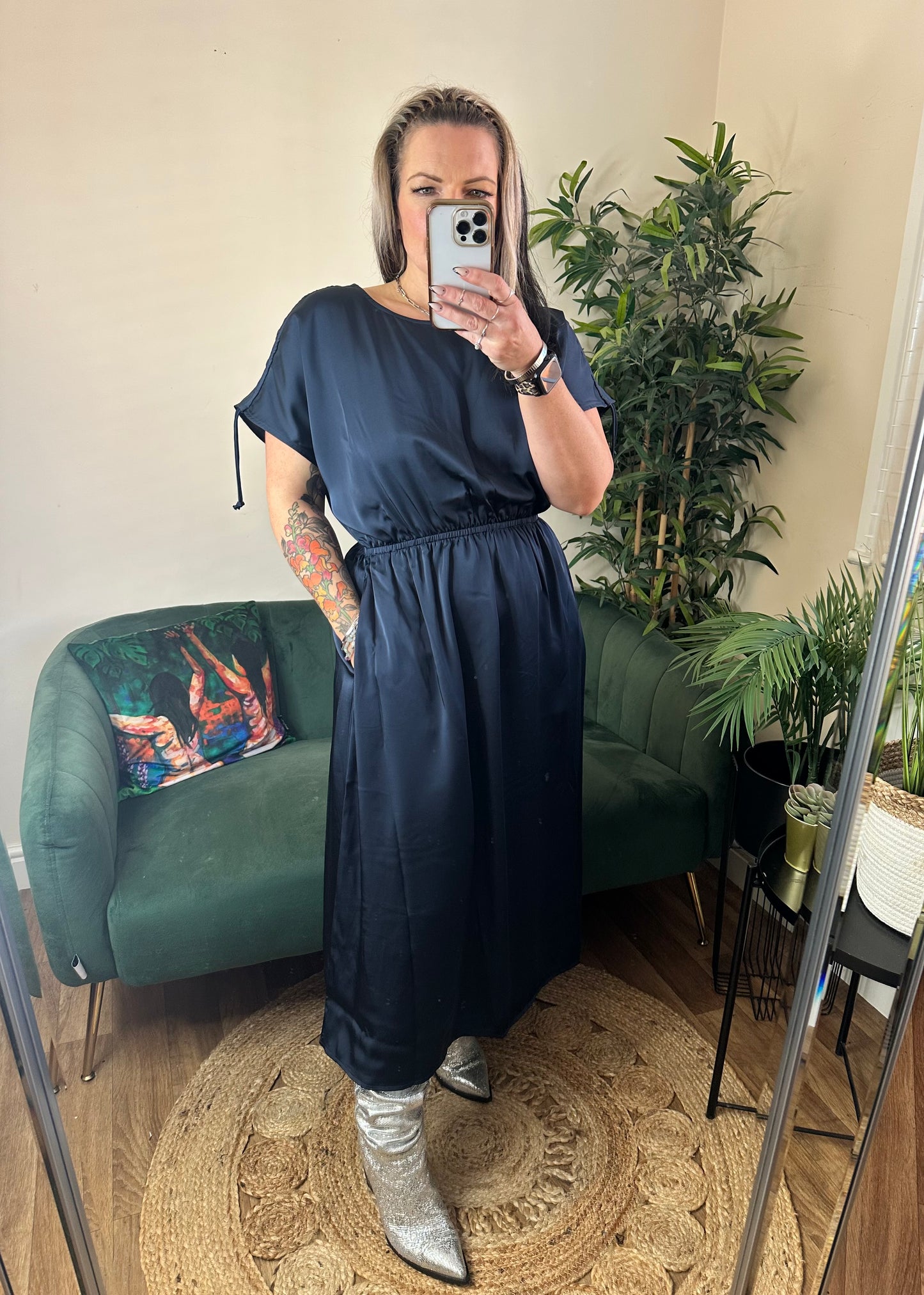 YEST Paulette Dress Dark Blue
