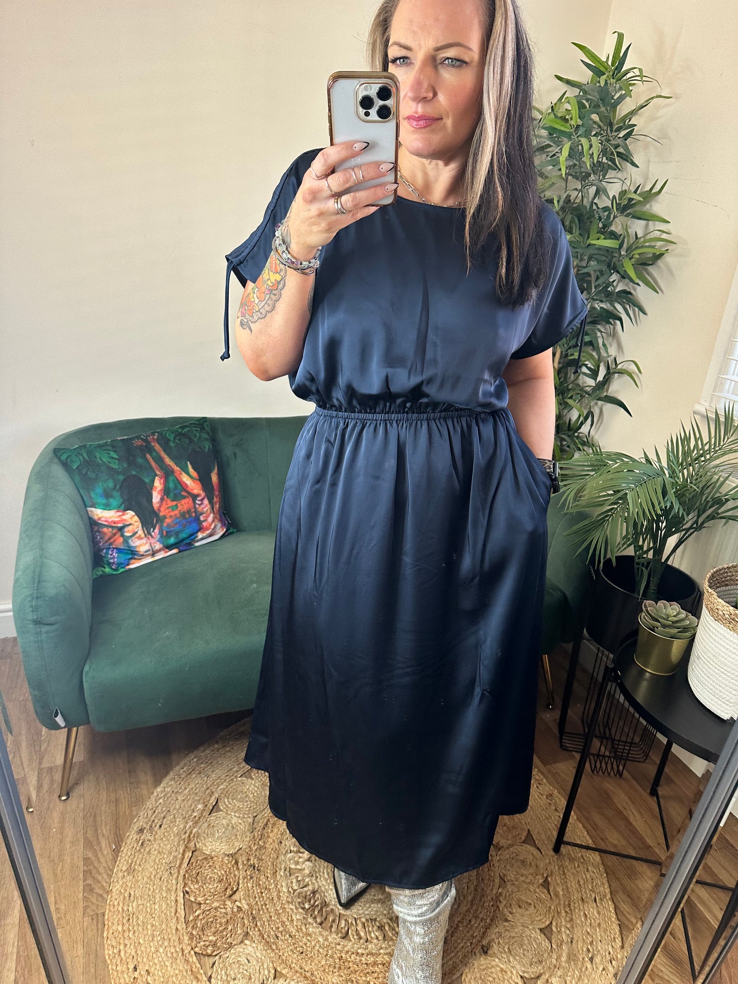 YEST Paulette Dress Dark Blue
