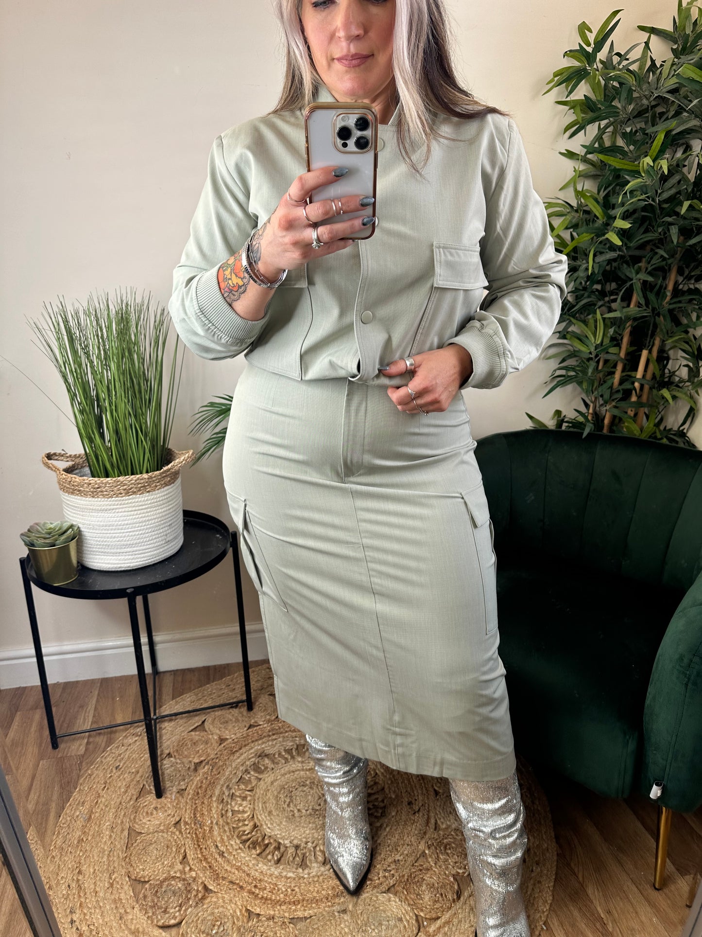 YEST Oleda Skirt Grey Mist