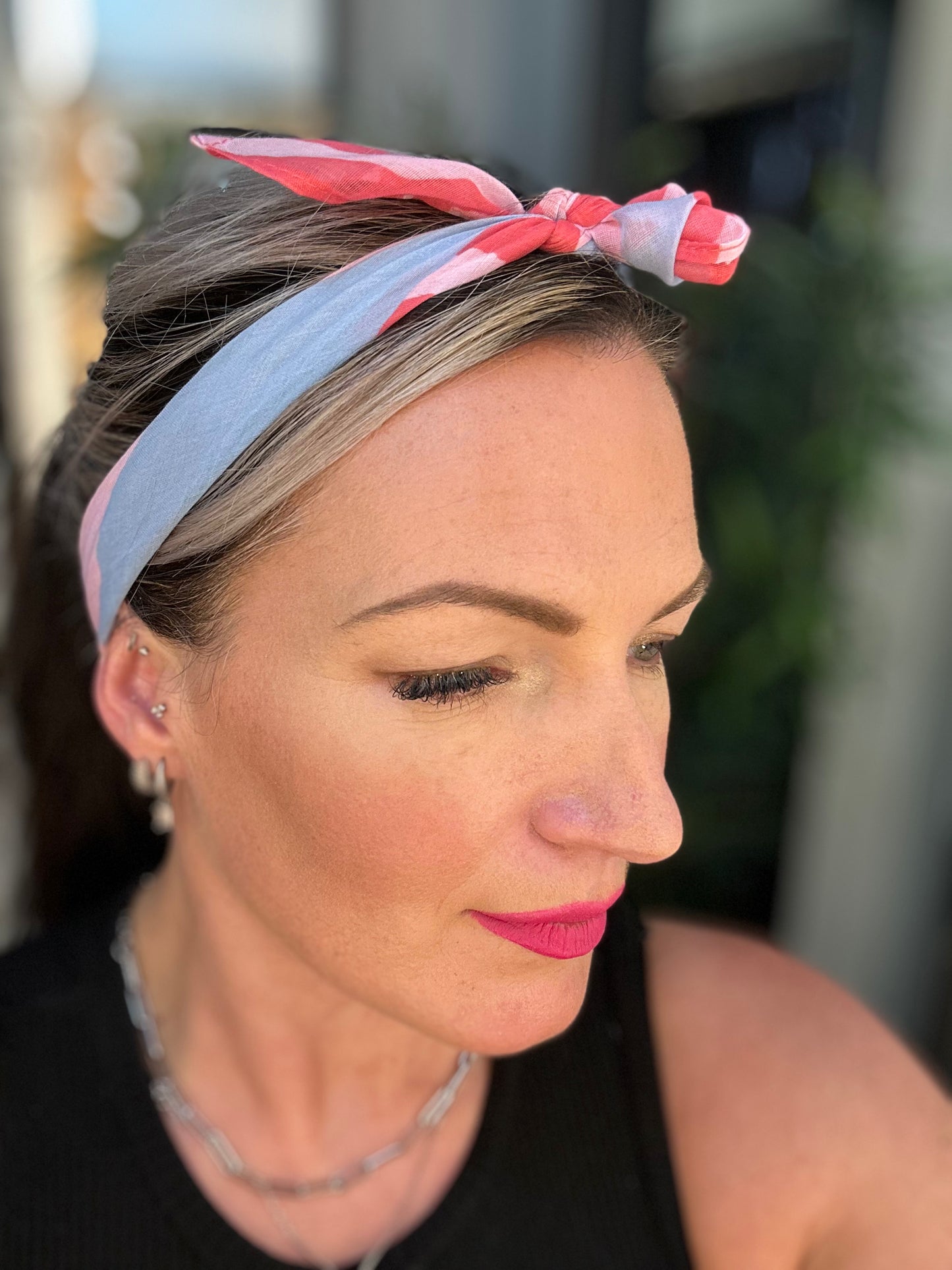 ICHI Alline Scarf Pink Lady