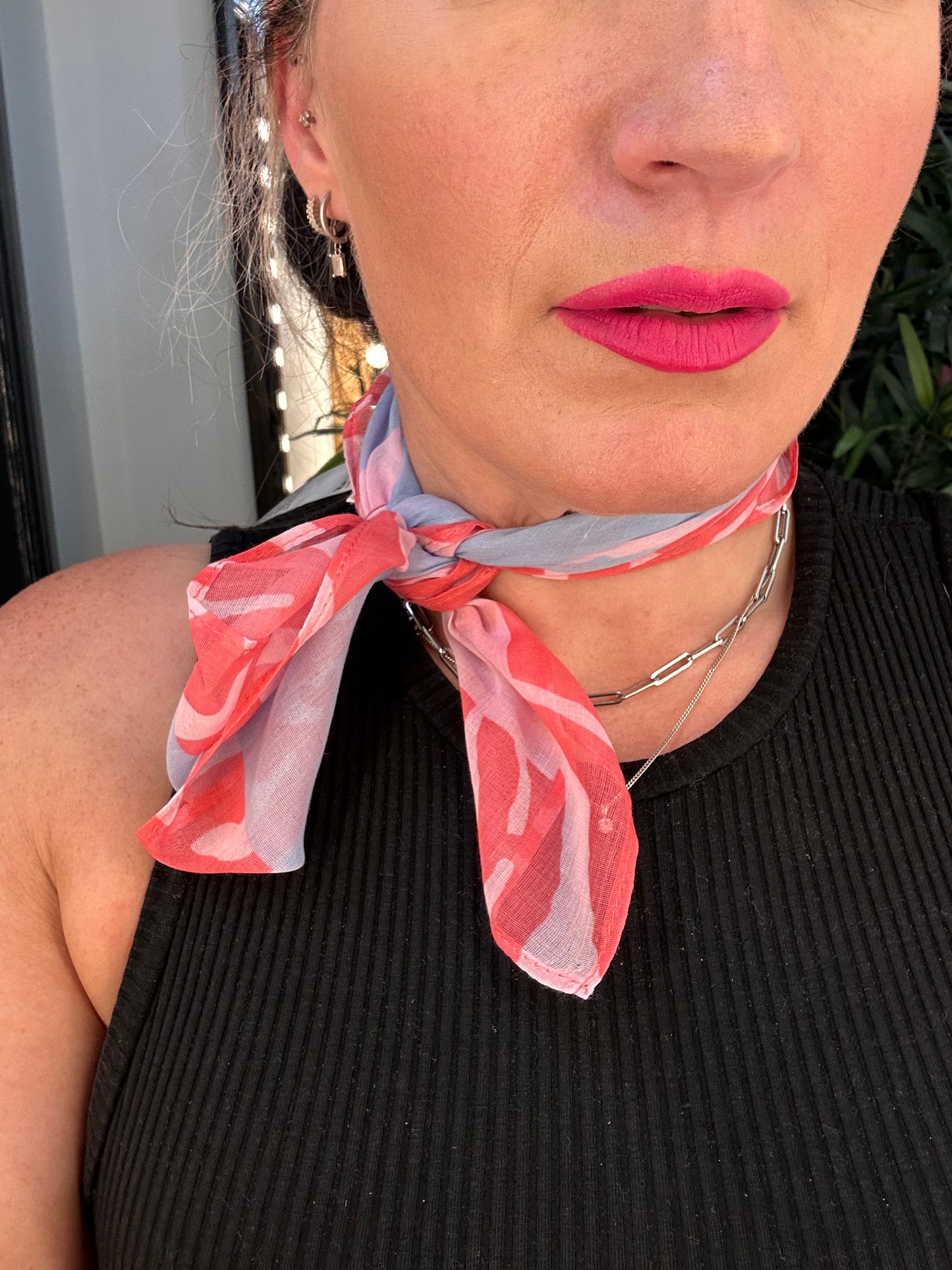 ICHI Alline Scarf Pink Lady