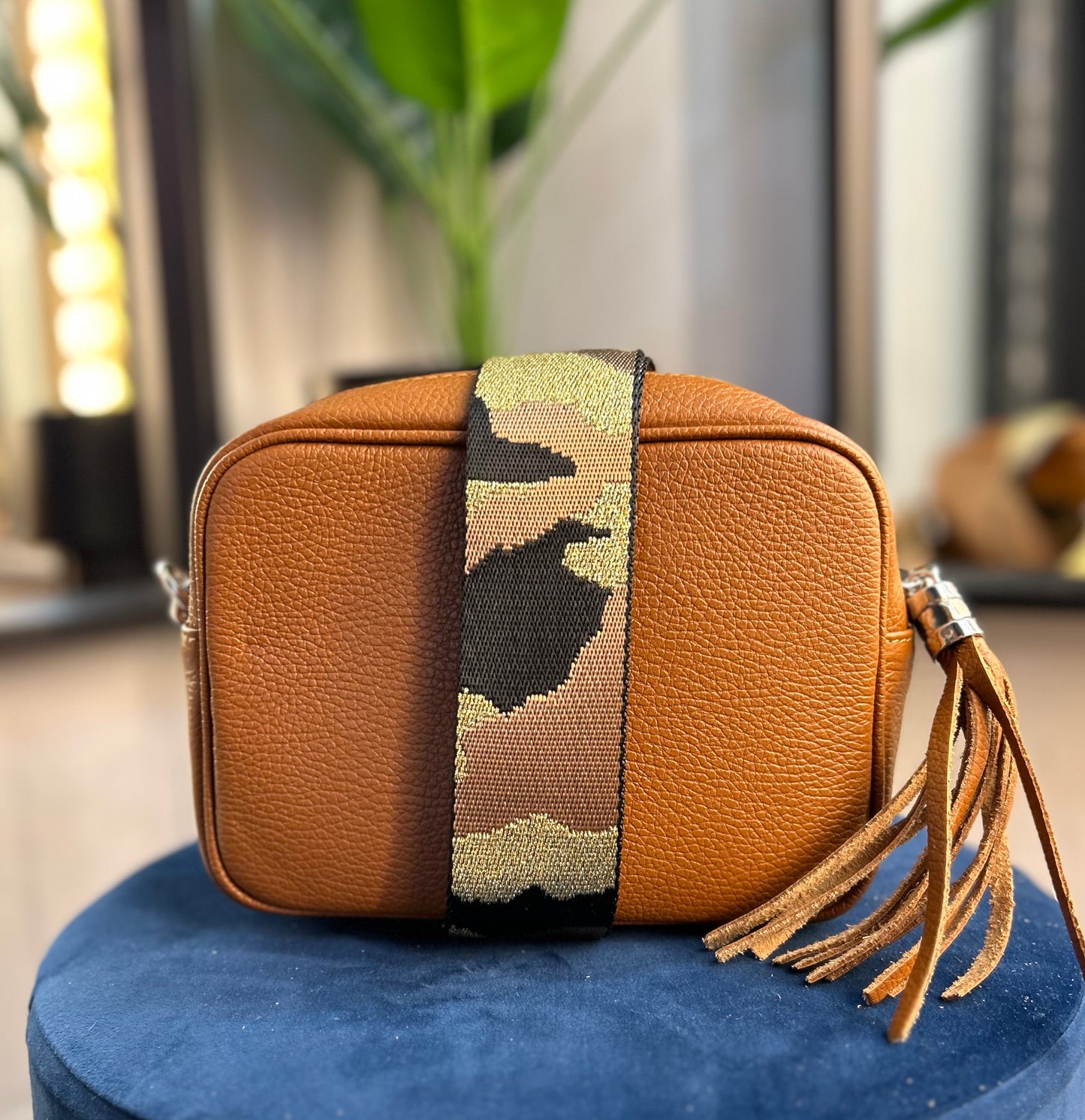 Cassie Leather Camera Bag Brown