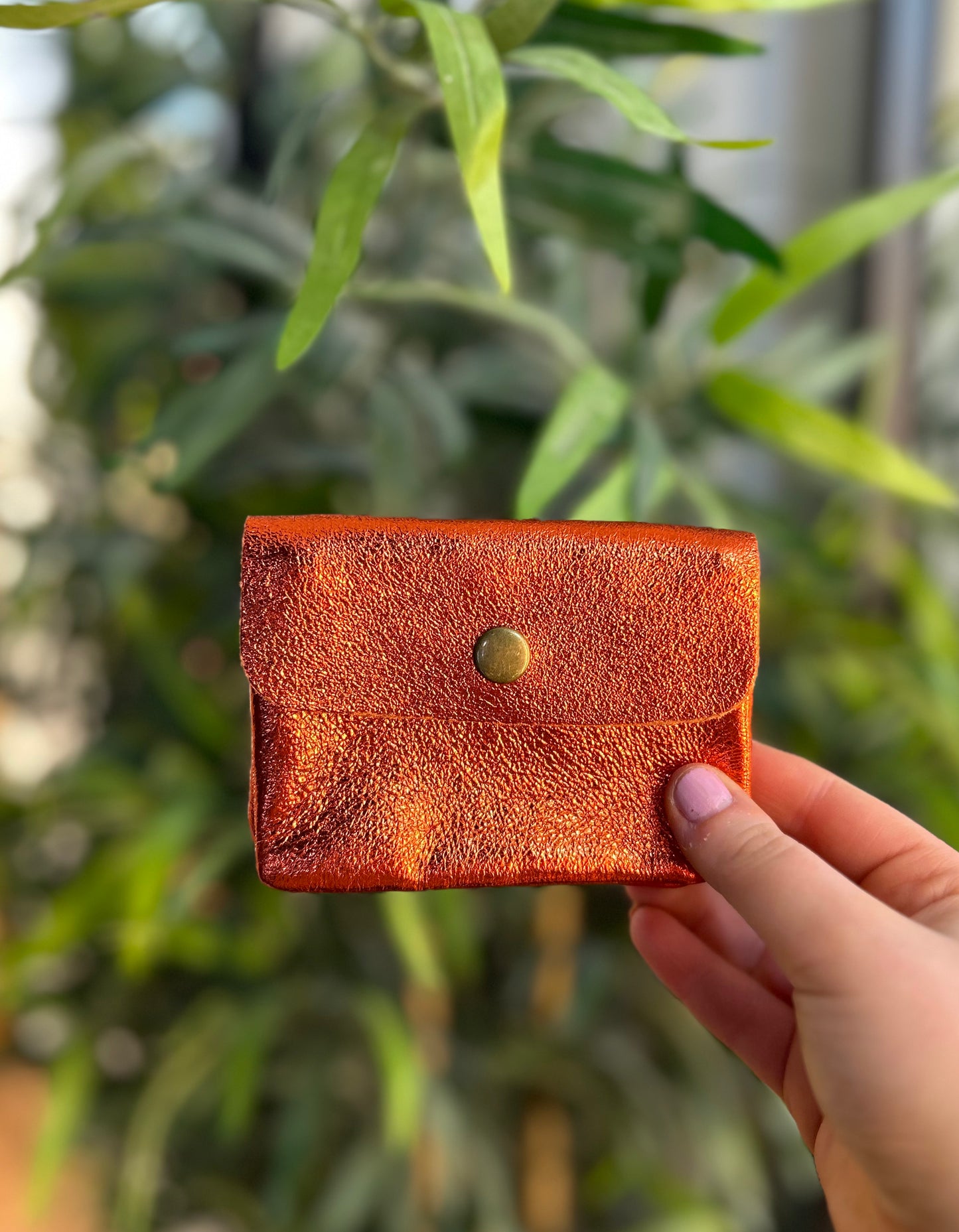 Page Purse Metallic Orange