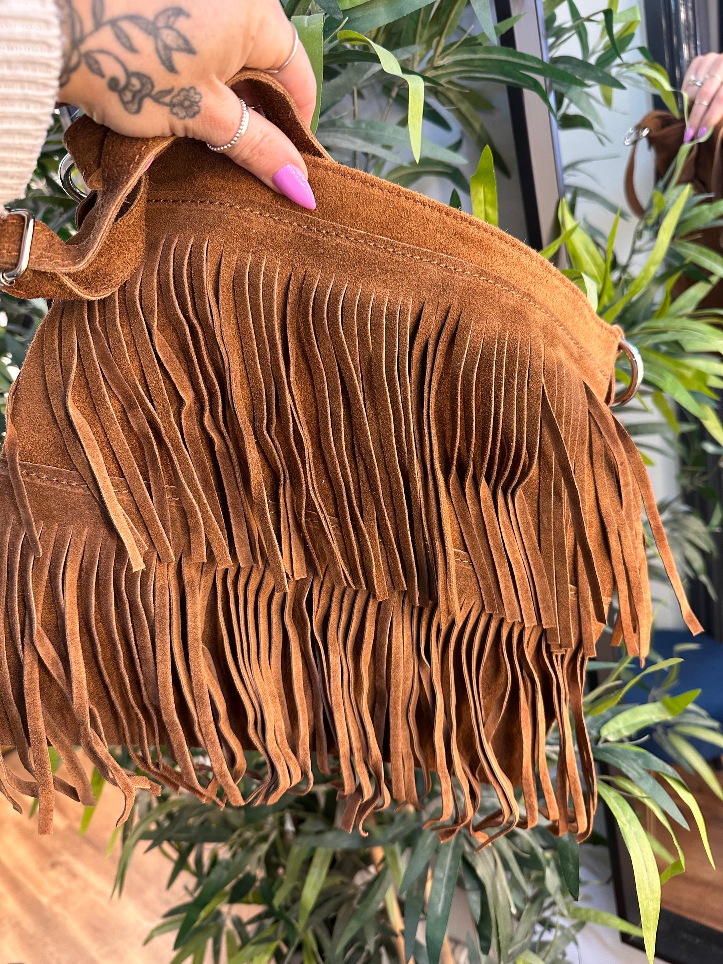 Teresa Suede Tassle Bag