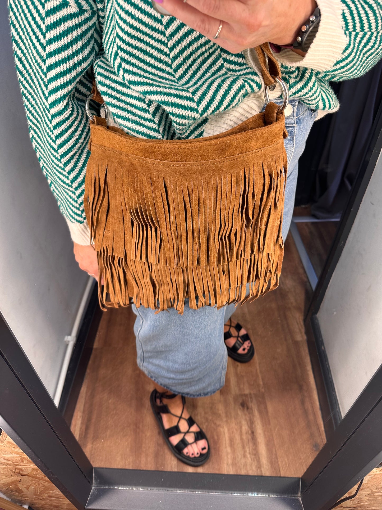 Teresa Suede Tassle Bag
