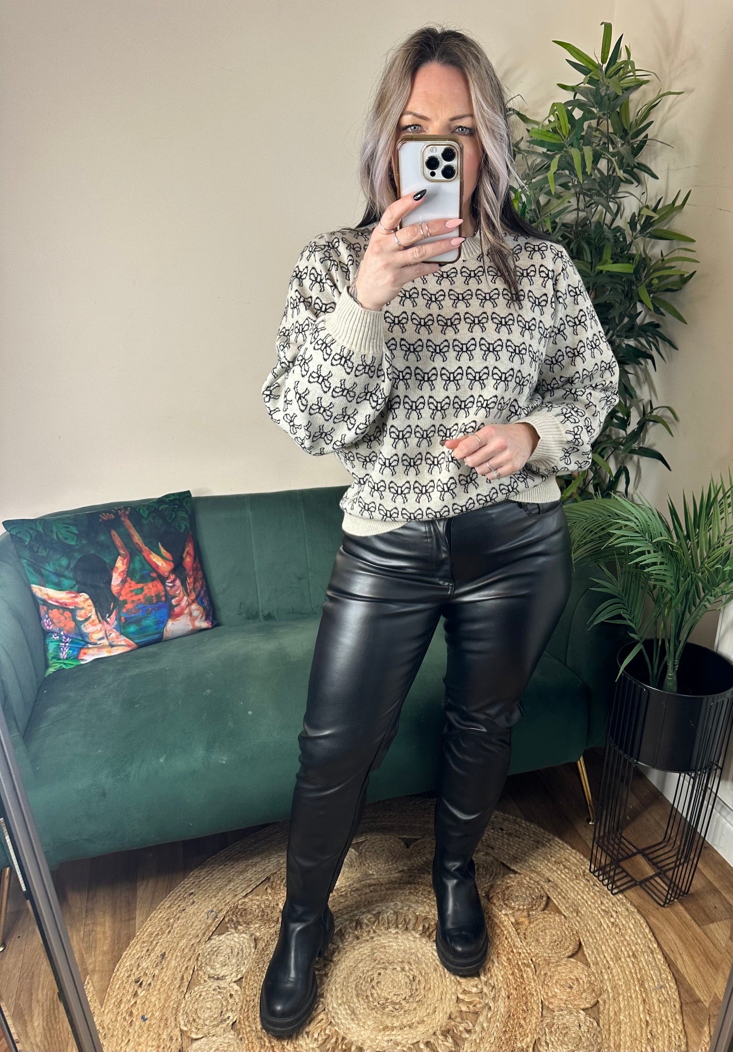 ONLY Emily High Waisted Faux Leather Pant