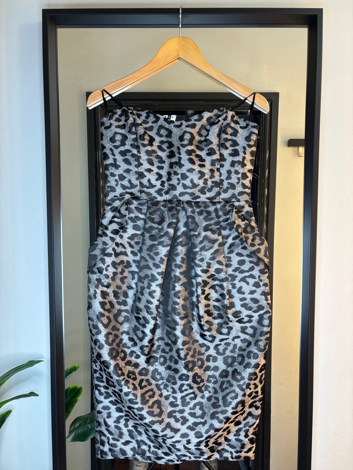PRELOVED River Island Leopard Print Dress Size 12
