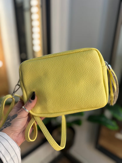 Clara Leather Camera Bag Yellow