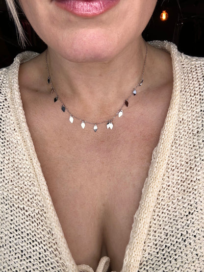 MISGRACEFUL Rhombus Necklace Silver