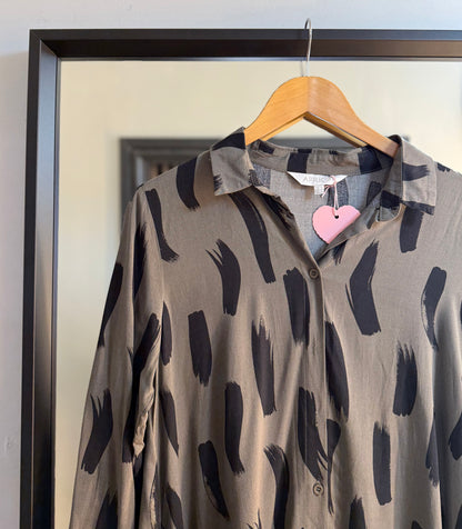 PRELOVED Apricot Shirt Dress Size 8