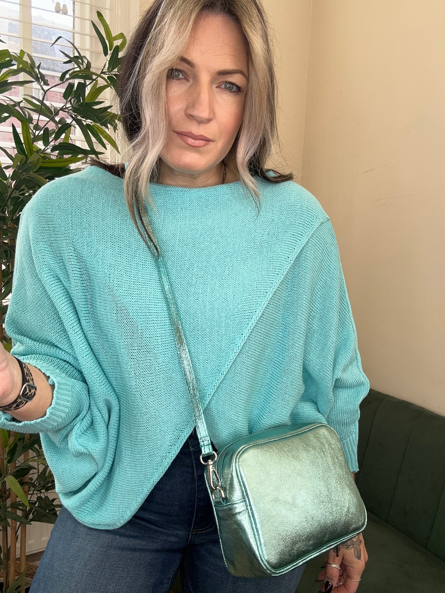 MILA Crossover Jumper Aqua