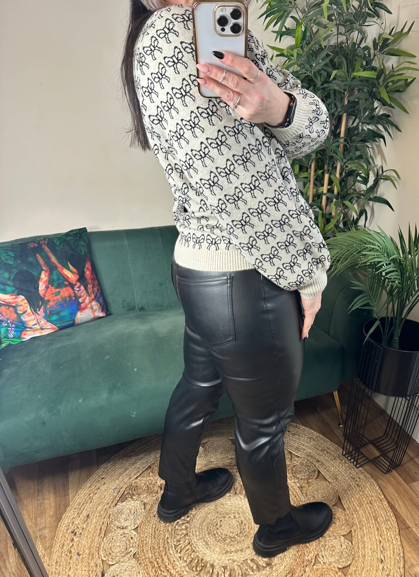 ONLY Emily High Waisted Faux Leather Pant