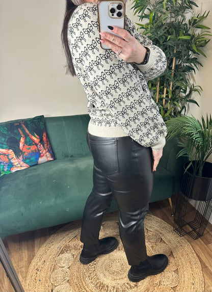 ONLY Emily High Waisted Faux Leather Pant