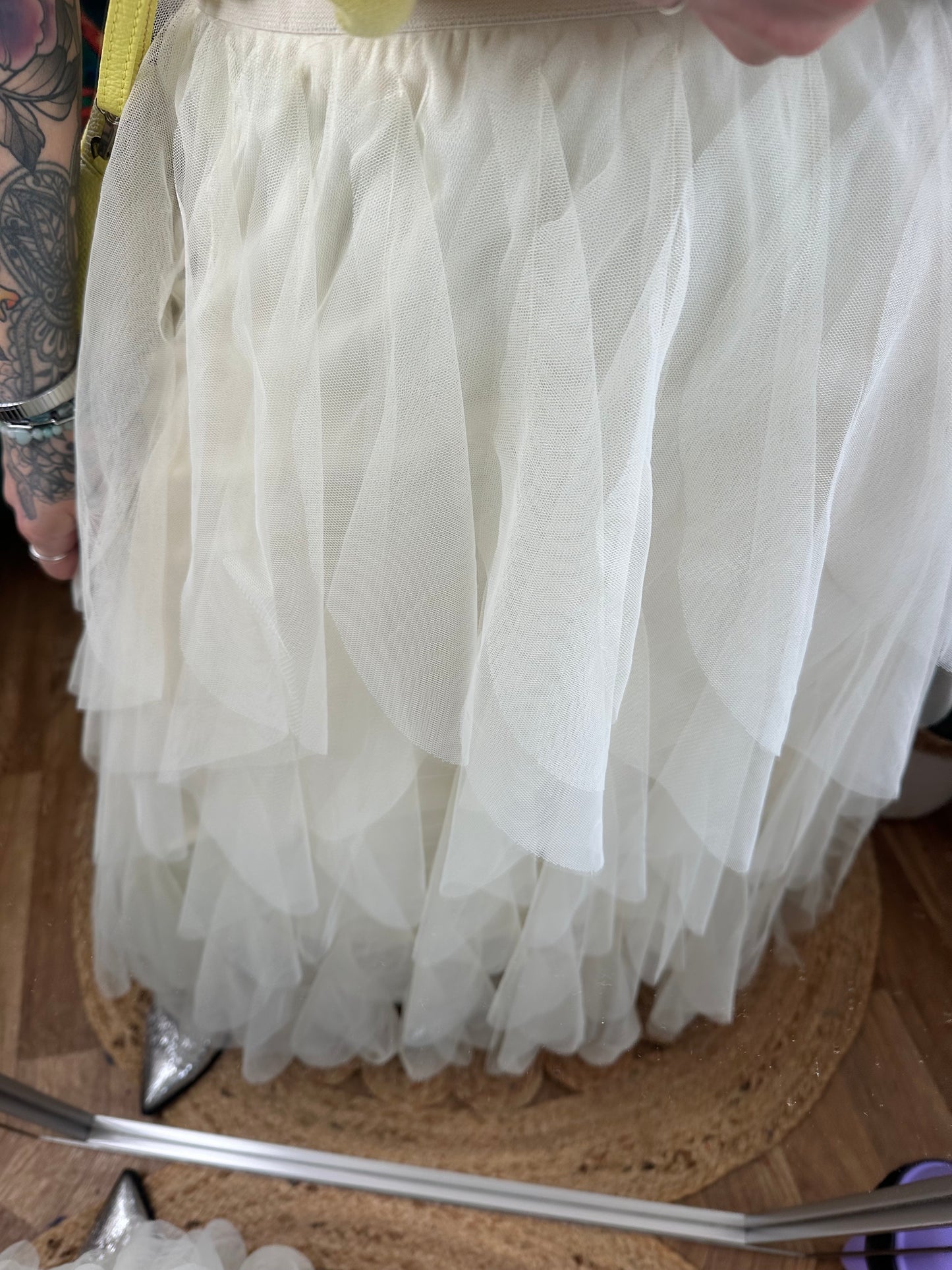 MAEVE Tulle Mesh Skirt Pastel Yellow