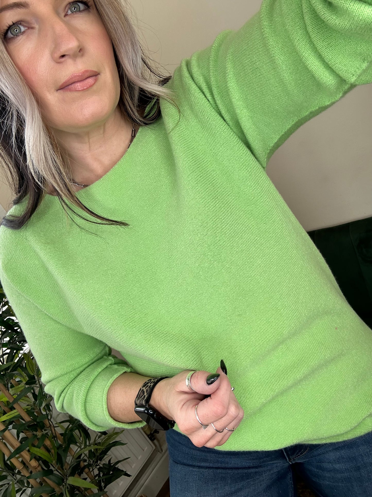 LILIANA 3/4 Sleeve Knit Green Tea
