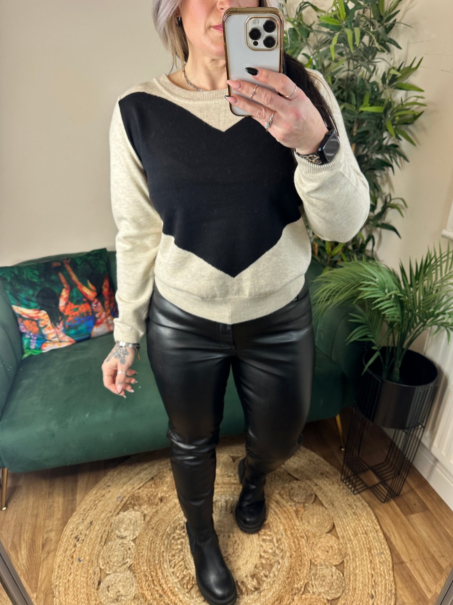 ONLY Emily High Waisted Faux Leather Pant