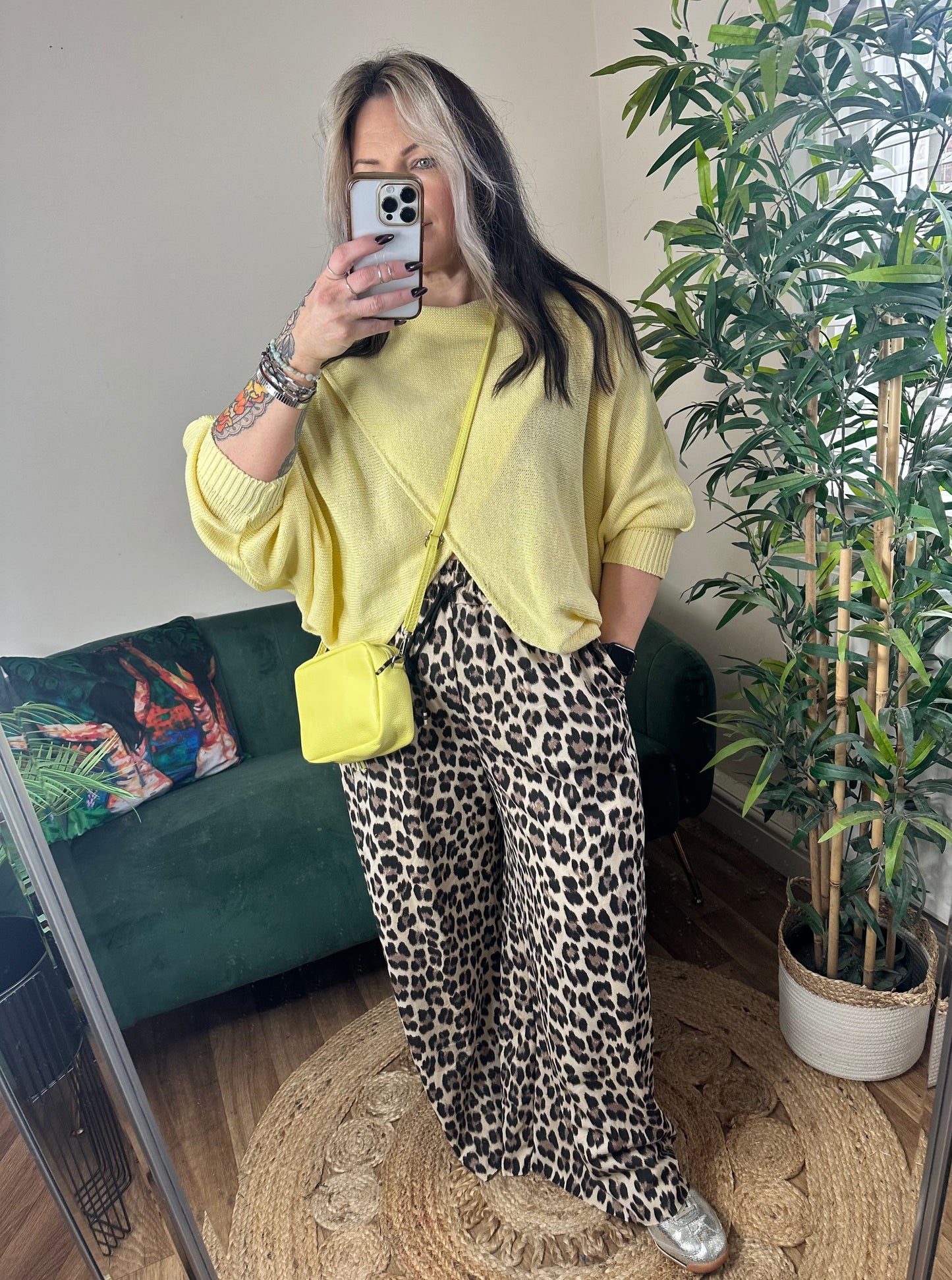 MADISON Wide Leg Leopard Jogger