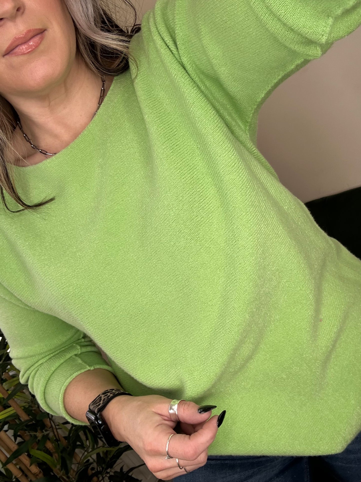 LILIANA 3/4 Sleeve Knit Green Tea