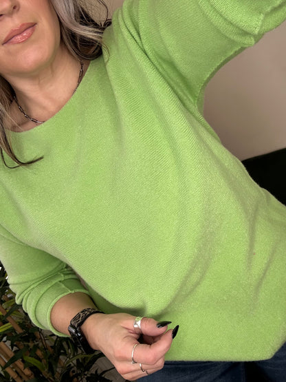 LILIANA 3/4 Sleeve Knit Green Tea