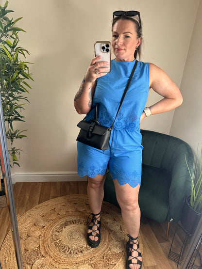 ONLY Bondi High Waisted Shorts French Blue