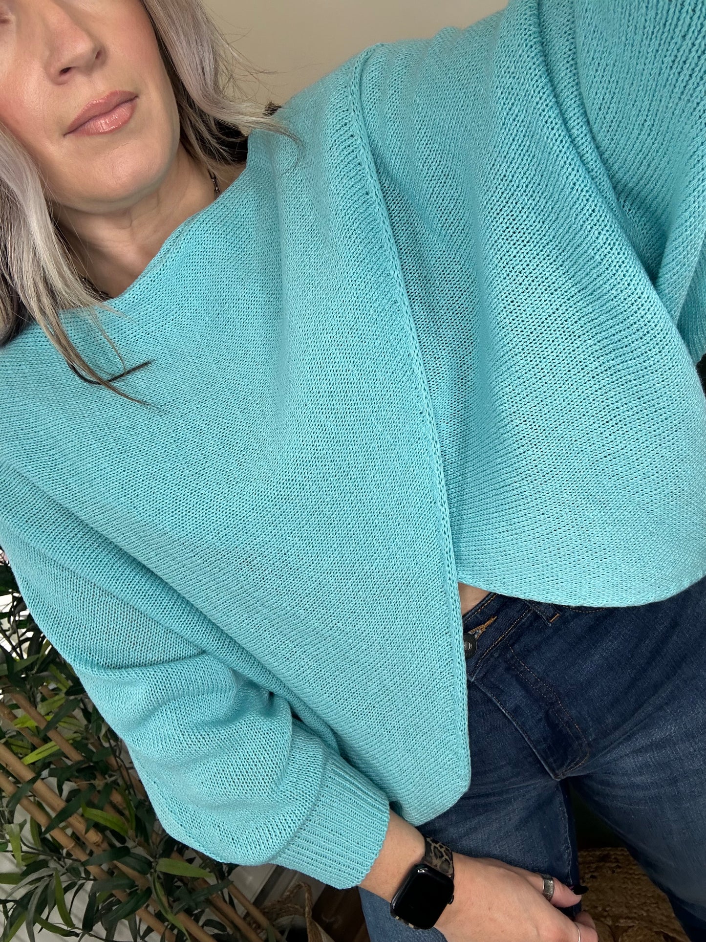 MILA Crossover Jumper Aqua