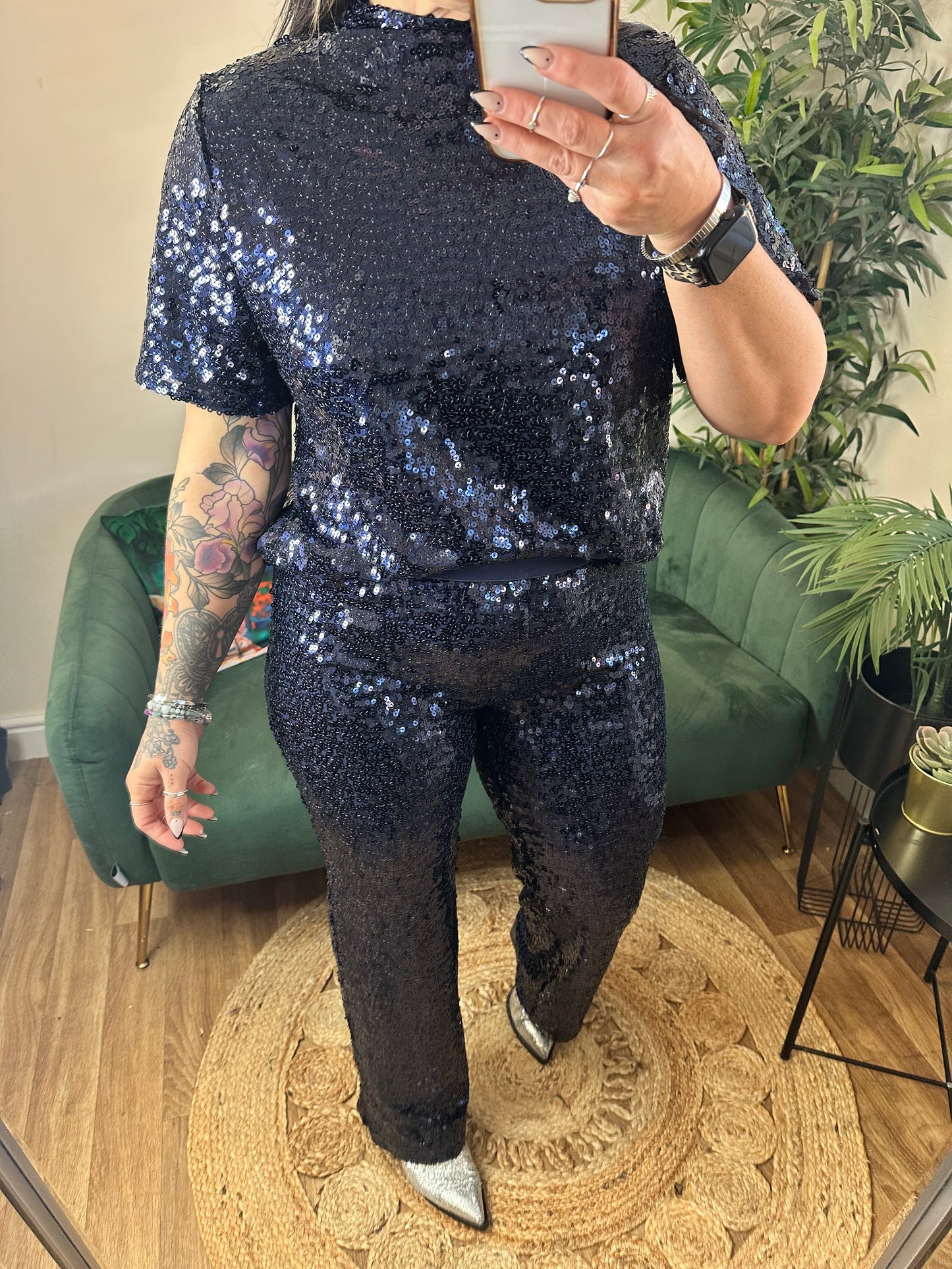 YEST Philomena Blouse Marine Blue