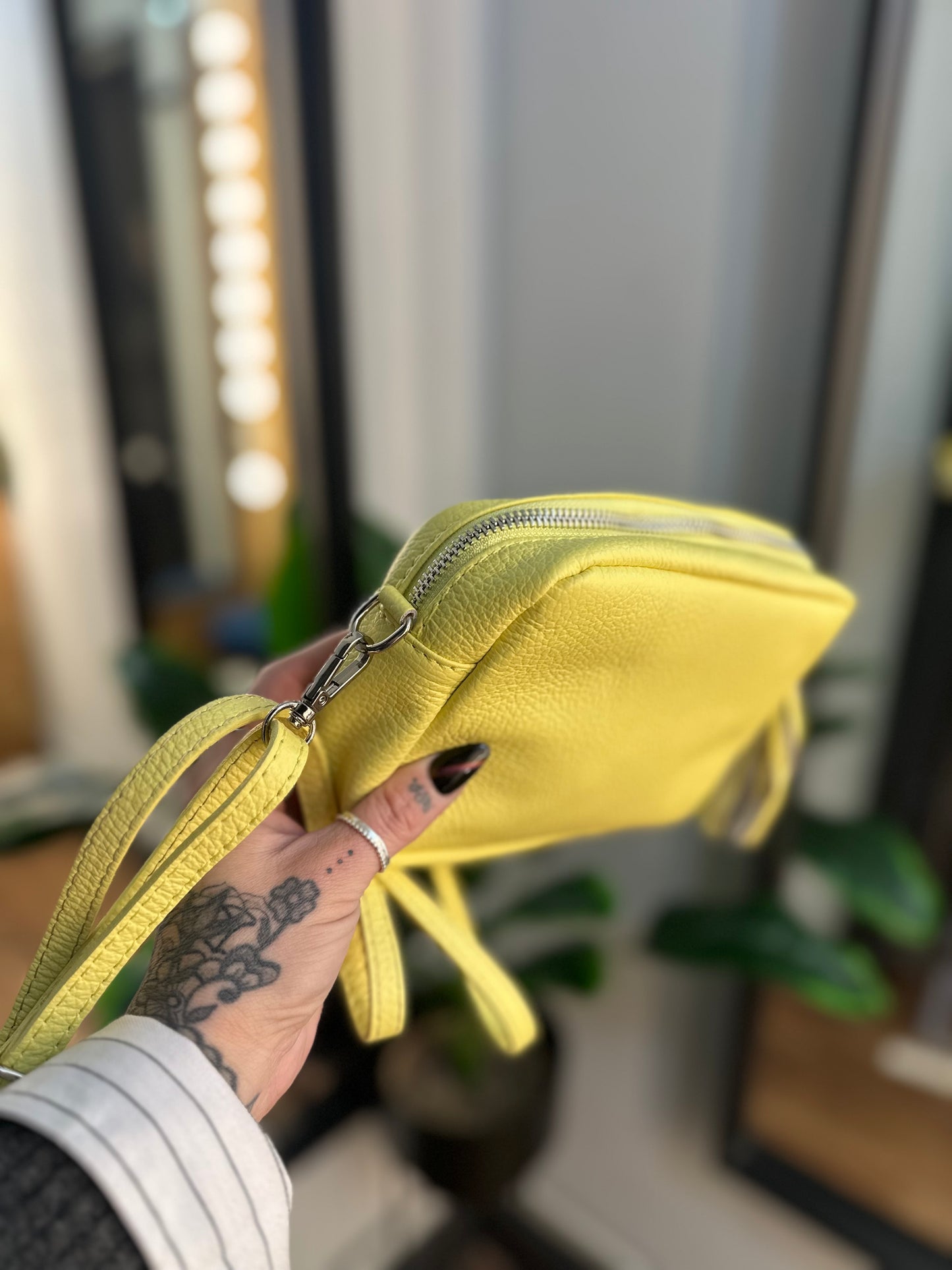 Clara Leather Camera Bag Yellow