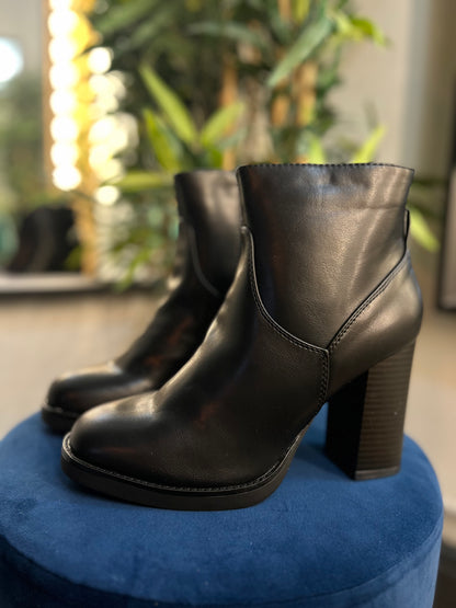 Chambord Stack Heel Platform Ankle Boot