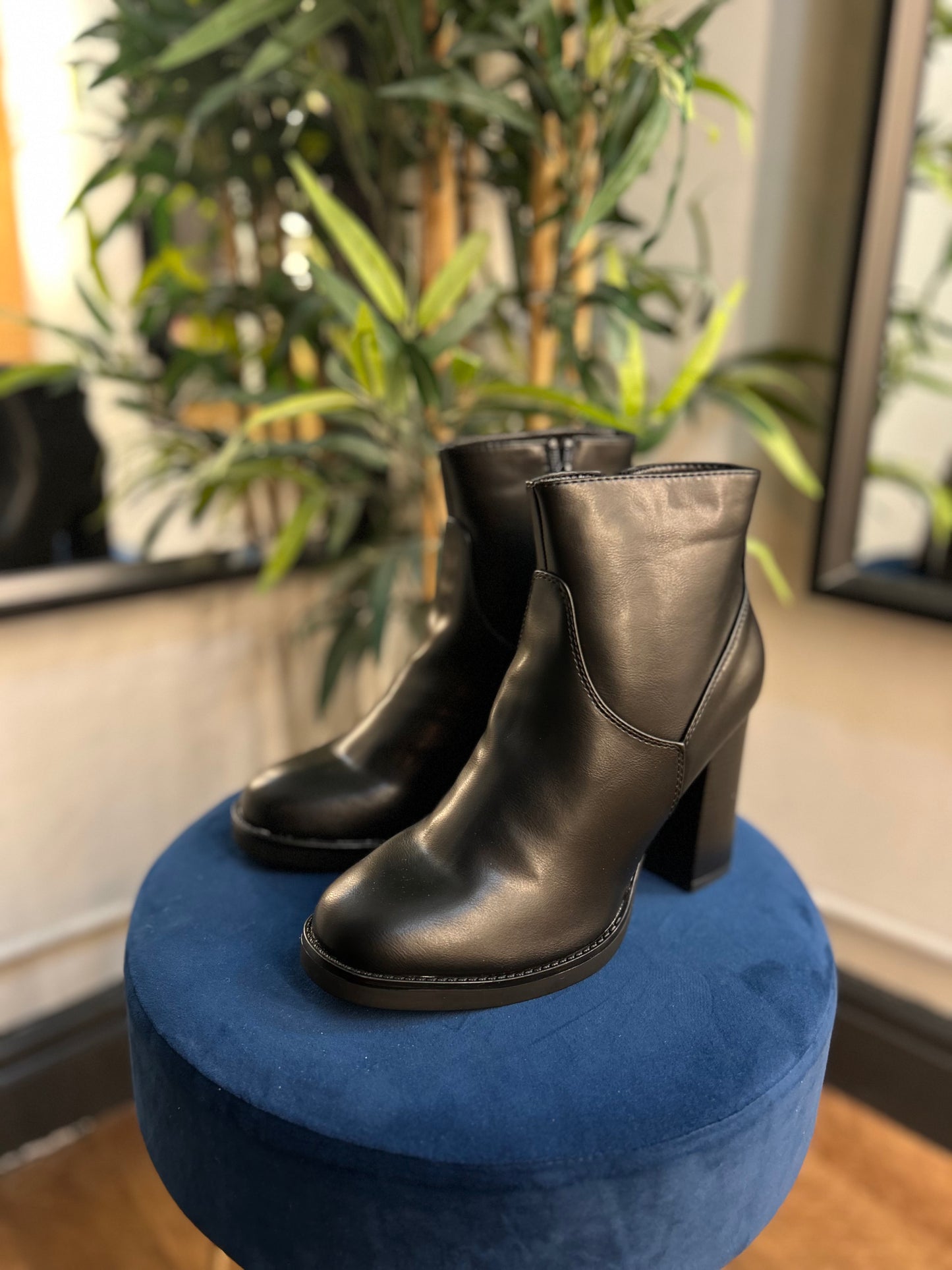 Chambord Stack Heel Platform Ankle Boot