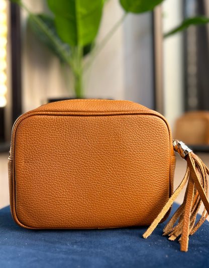 Cassie Leather Camera Bag Brown