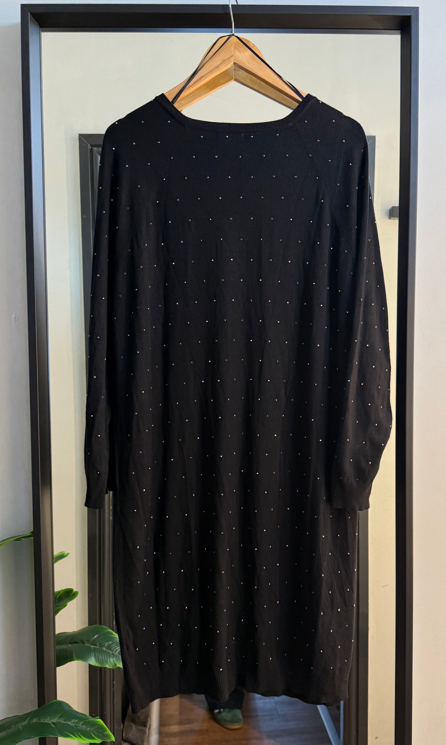 PRELOVED M&Co Black Dress with Sequins Size 18