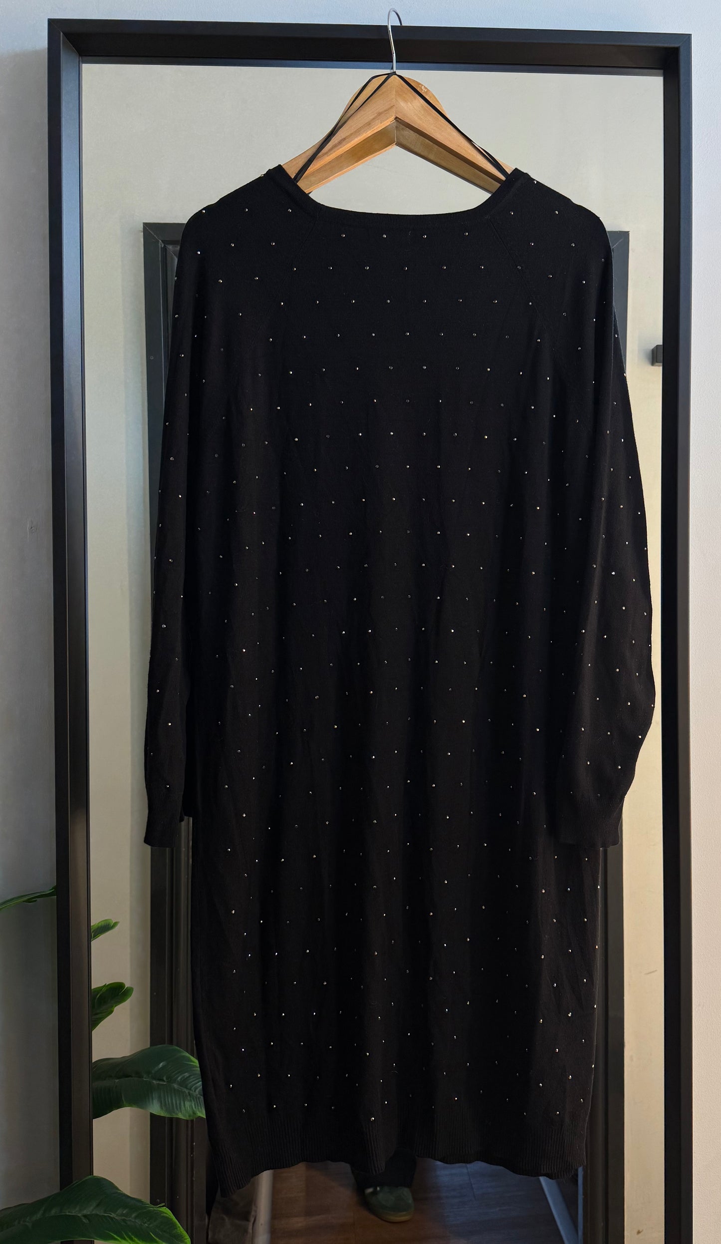 PRELOVED M&Co Black Dress with Sequins Size 18