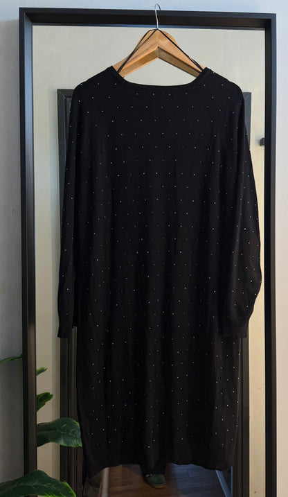 PRELOVED M&Co Black Dress with Sequins Size 18