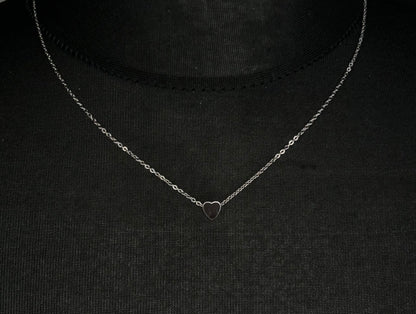 MISGRACEFUL Mini Heart Necklace Silver