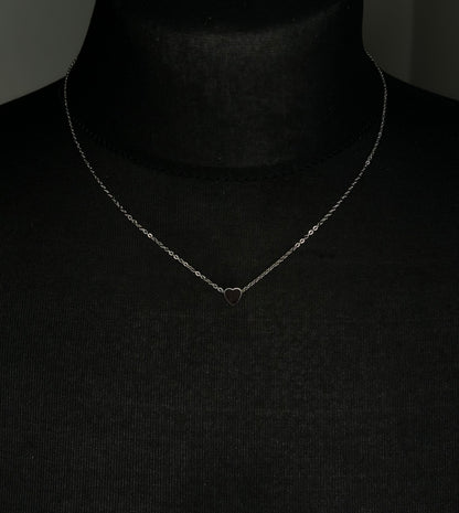 MISGRACEFUL Mini Heart Necklace Silver