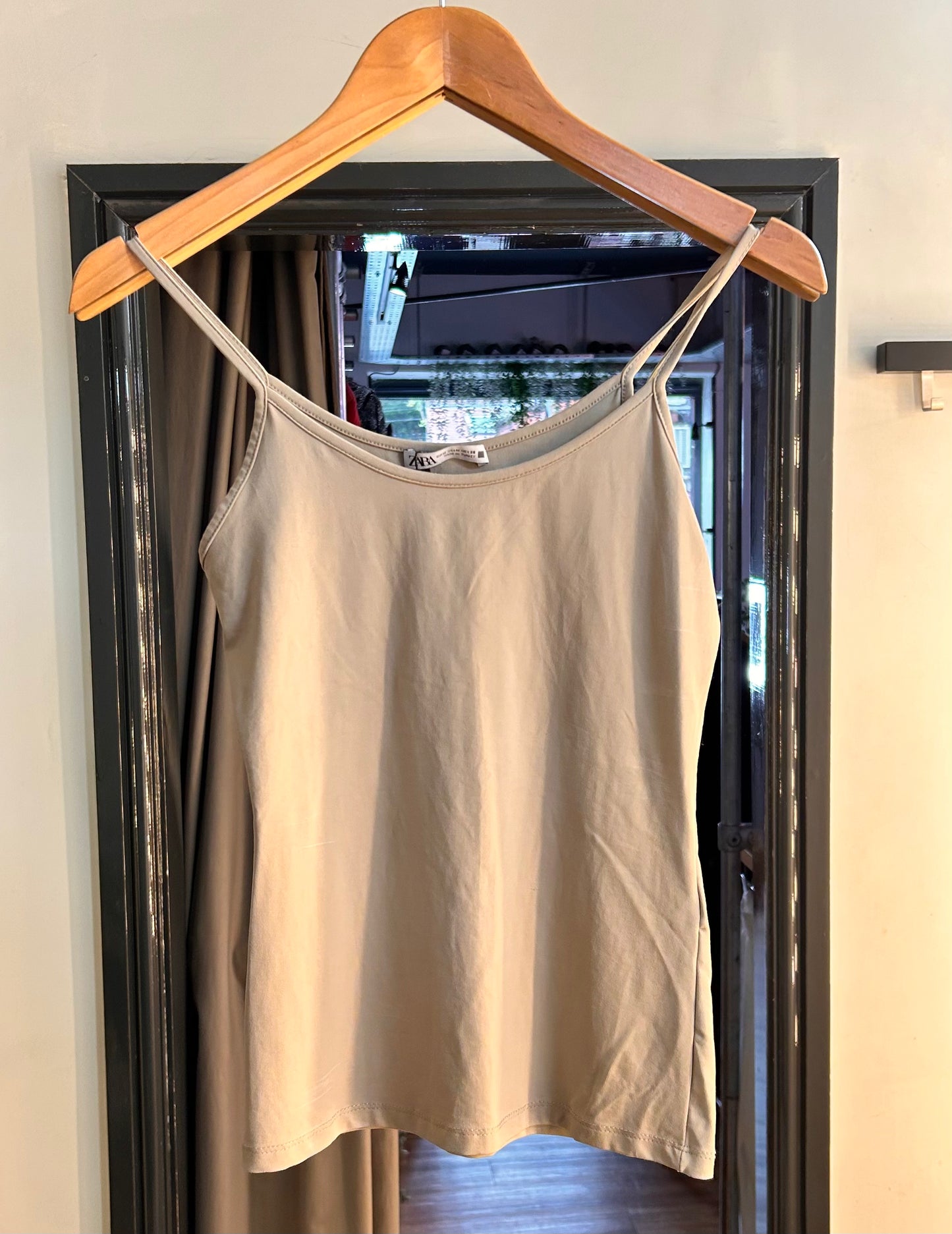 PRELOVED Zara Beige Vest Top Size M
