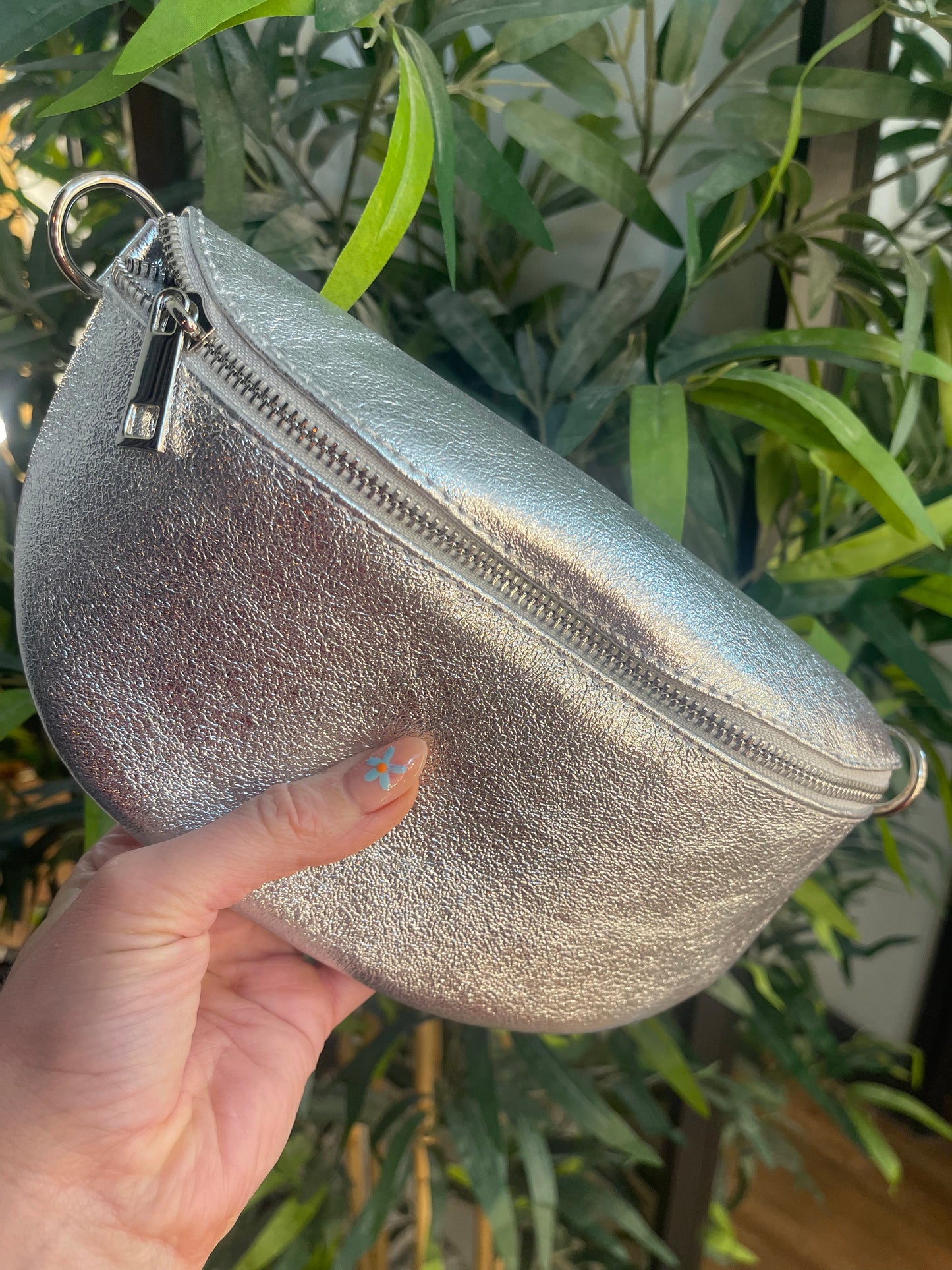 LUNA Crossbody Bag Metallic Silver