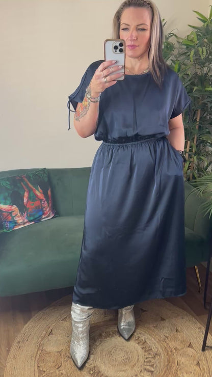 YEST Paulette Dress Dark Blue