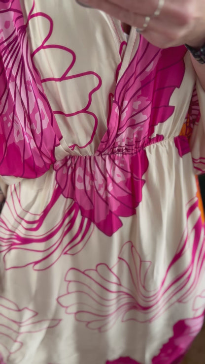 NOVA Satin Printed Dress
